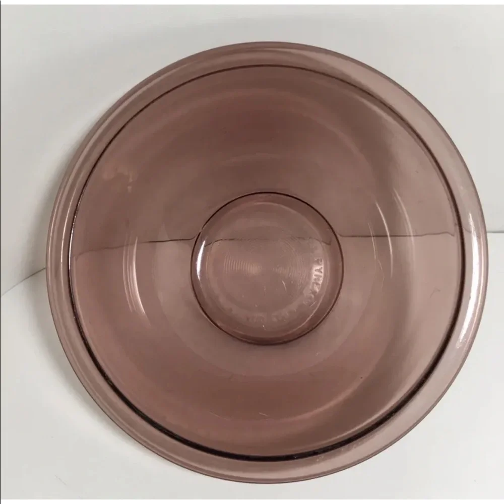 Vintage Pyrex 1.5 liter quart Mixing Bowl, Cranberry Glass Mixing Bowl 323